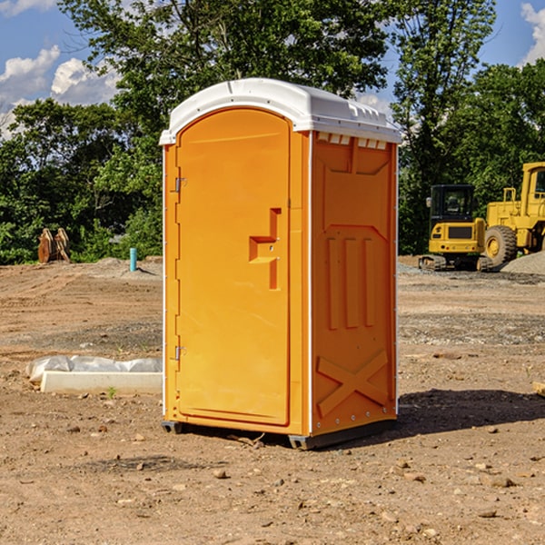 how often are the porta potties cleaned and serviced during a rental period in Sandy Hollow-Escondidas